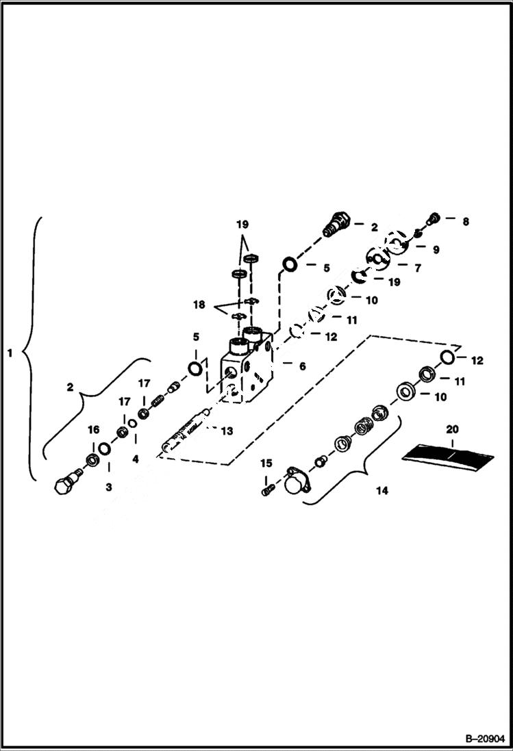 Схема запчастей Bobcat BACKHOE - BACKHOE (Swing Section) (911C) 911C BACKHOE