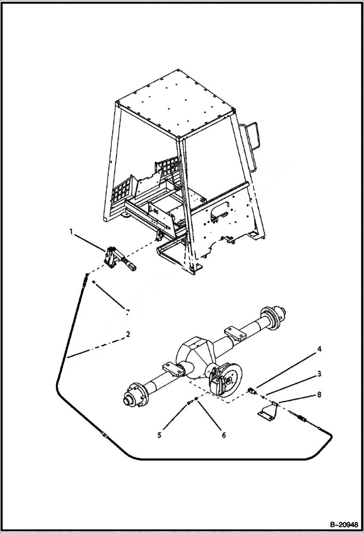 Схема запчастей Bobcat B200 - CONTROLS Brake CONTROLS