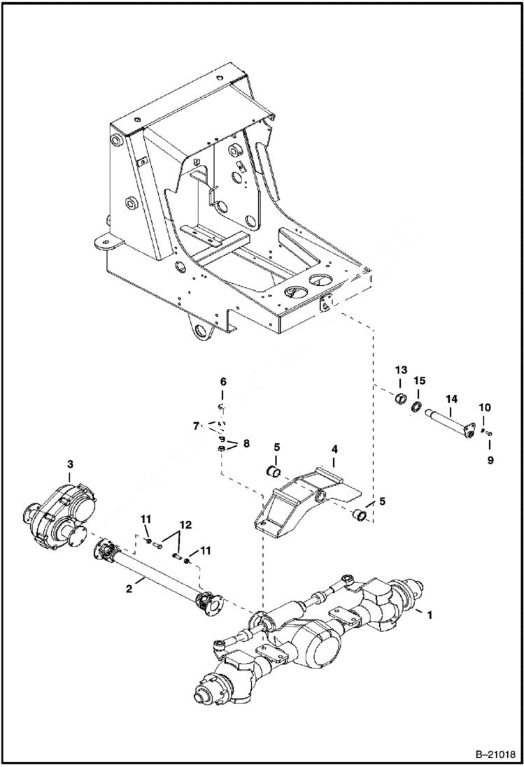 Схема запчастей Bobcat B200 - AXLES AXLES & WHEELS