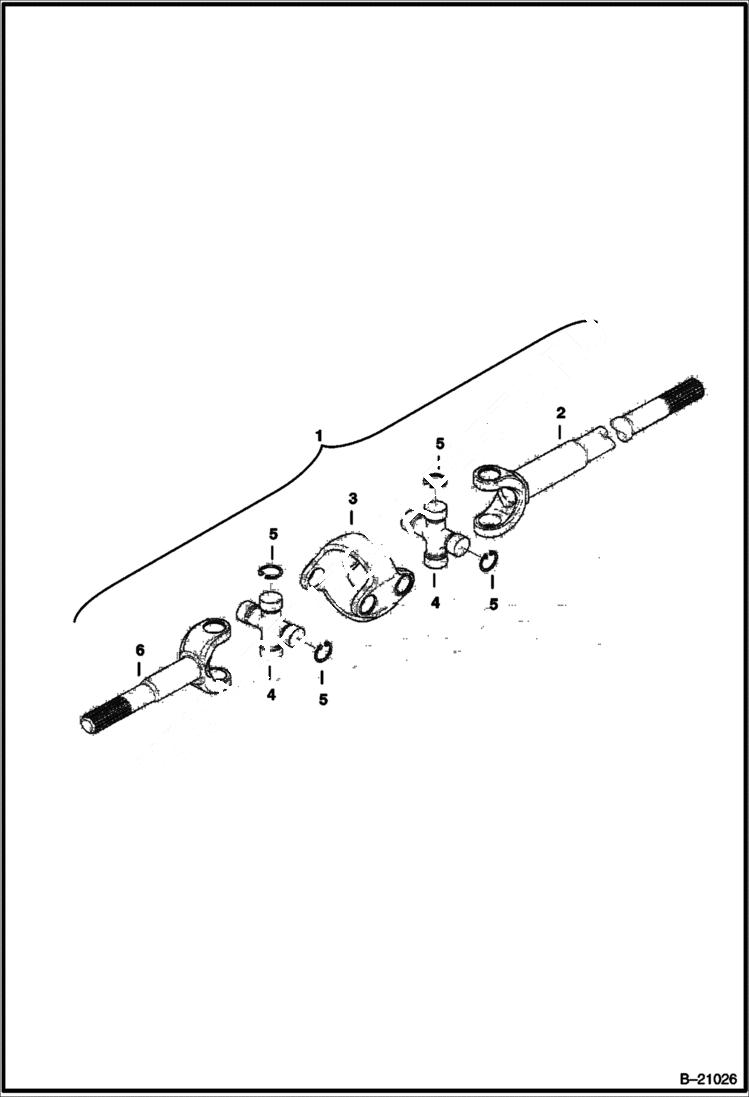 Схема запчастей Bobcat B200 - REAR AXLE B250 AXLES & WHEELS