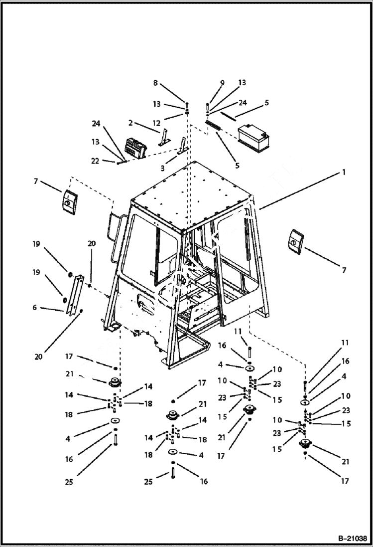 Схема запчастей Bobcat B200 - CAB CAB