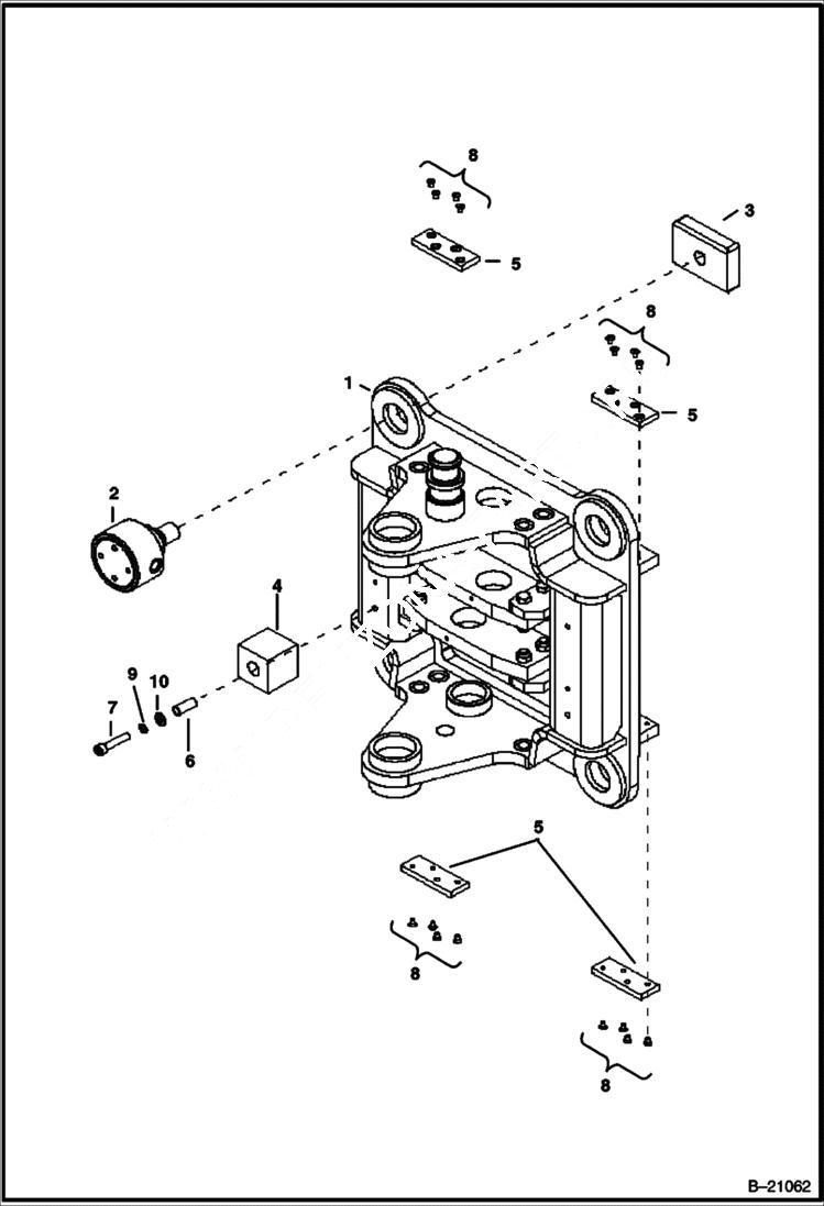 Схема запчастей Bobcat BL275 - TRUNNION Side Shift Backhoe WORK EQUIPMENT