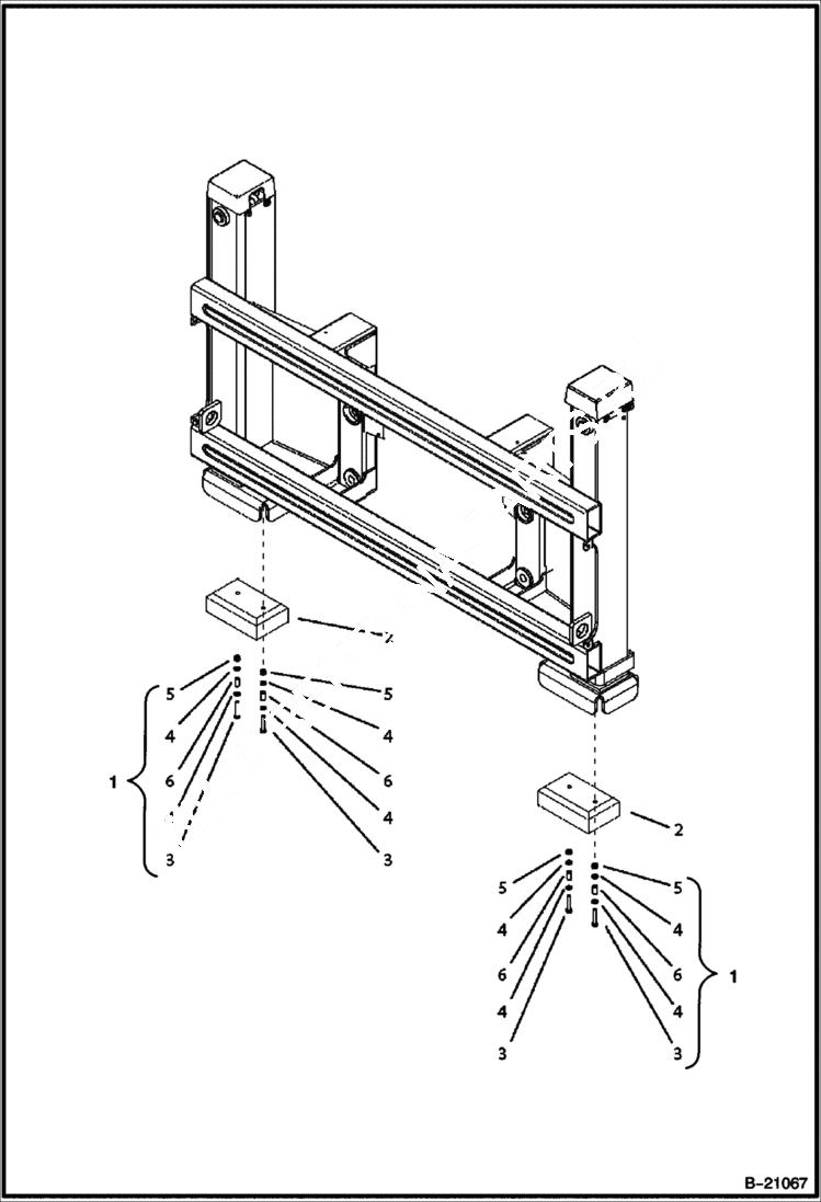 Схема запчастей Bobcat BL275 - STREET PAD Side Shift Backhoe WORK EQUIPMENT