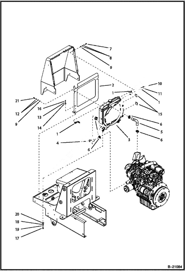 Схема запчастей Bobcat BL275 - ENGINE & ATTACHING PARTS POWER UNIT
