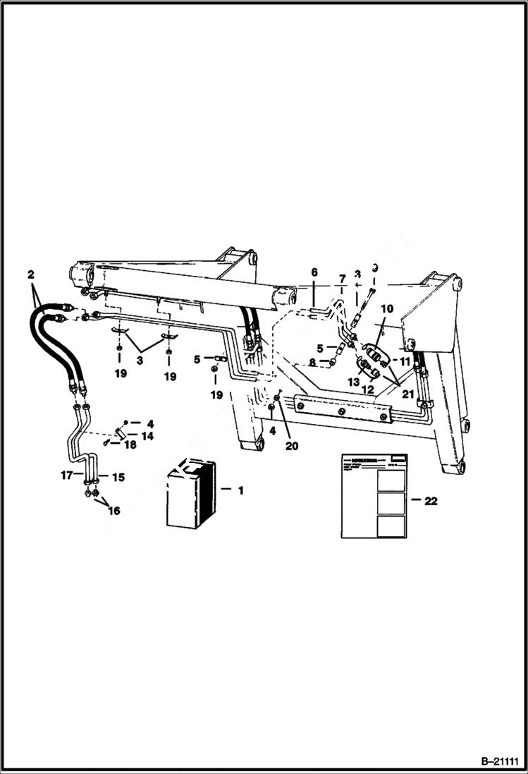 Схема запчастей Bobcat 800s - AUXILIARY HYDRAULICS (S/N 20308 & Below) ACCESSORIES & OPTIONS