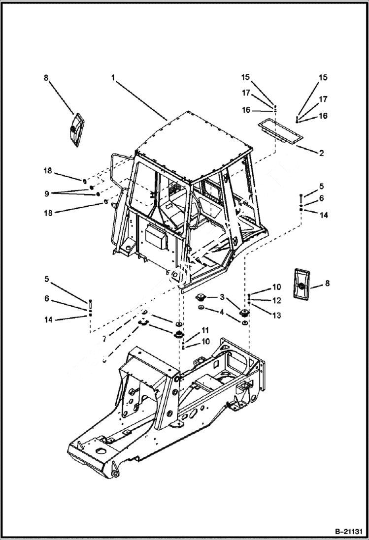 Схема запчастей Bobcat BL470 - CAB CAB