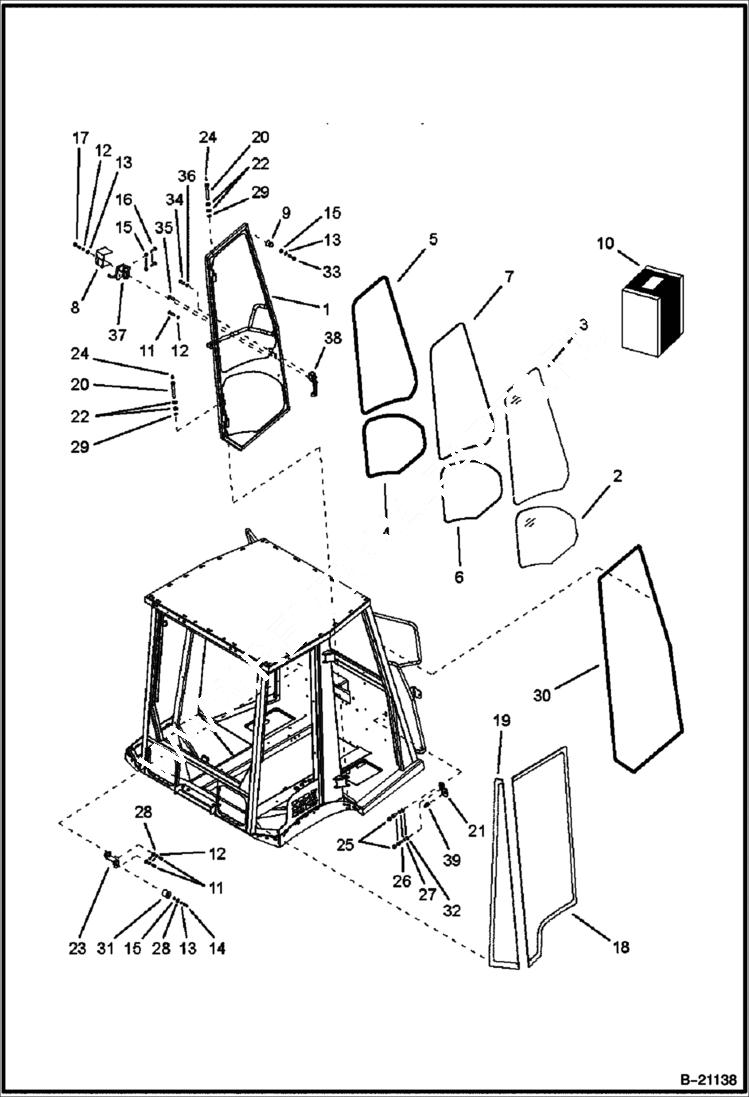 Схема запчастей Bobcat BL470 - CAB CAB