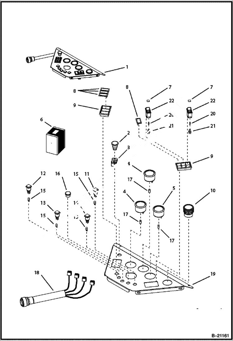 Схема запчастей Bobcat BL470 - ELECTRICAL Dashboard ELECTRICAL SYSTEM