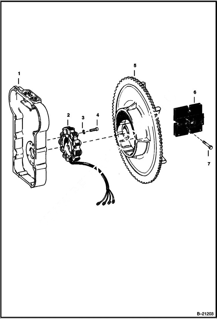 Схема запчастей Bobcat 400s - ALTERNATOR ASSEMBLY Kohler ELECTRICAL SYSTEM