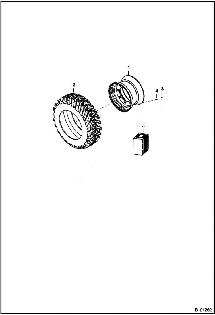 Схема запчастей Bobcat BL470 - TIRES/WHEELS MAIN FRAME