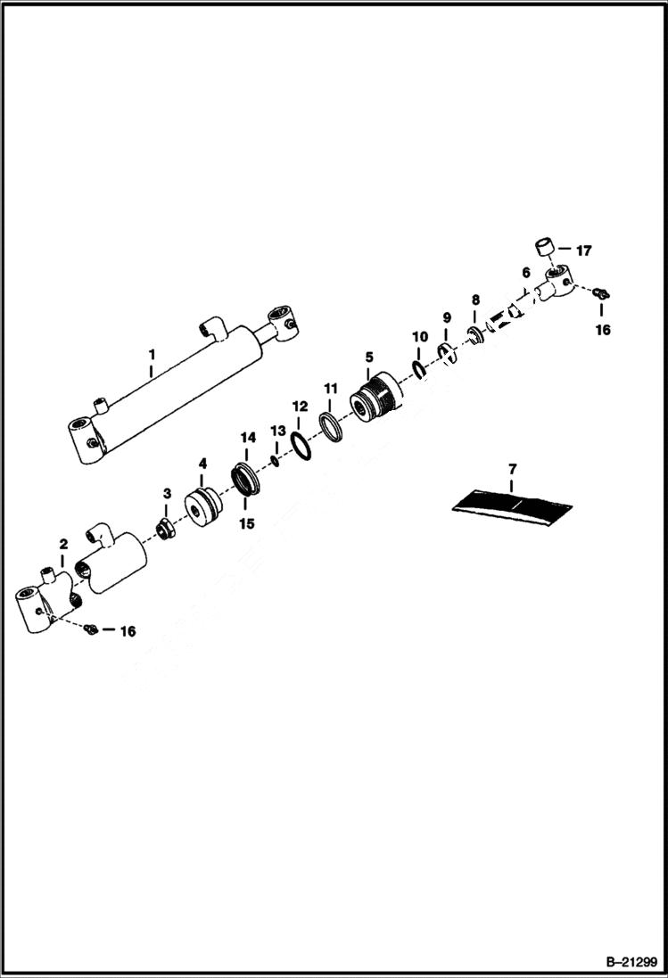 Схема запчастей Bobcat 600s - TILT CYLINDER S/N 44732 & Above HYDRAULIC SYSTEM
