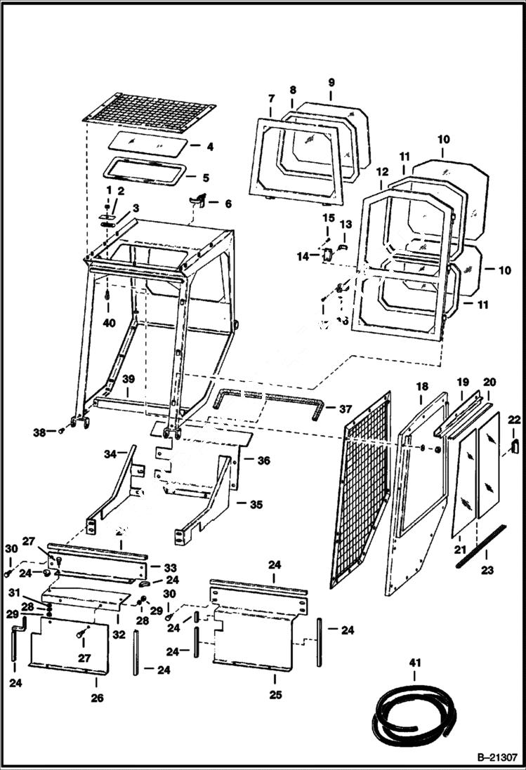 Схема запчастей Bobcat 500s - CAB ENCLOSURE ACCESSORIES & OPTIONS