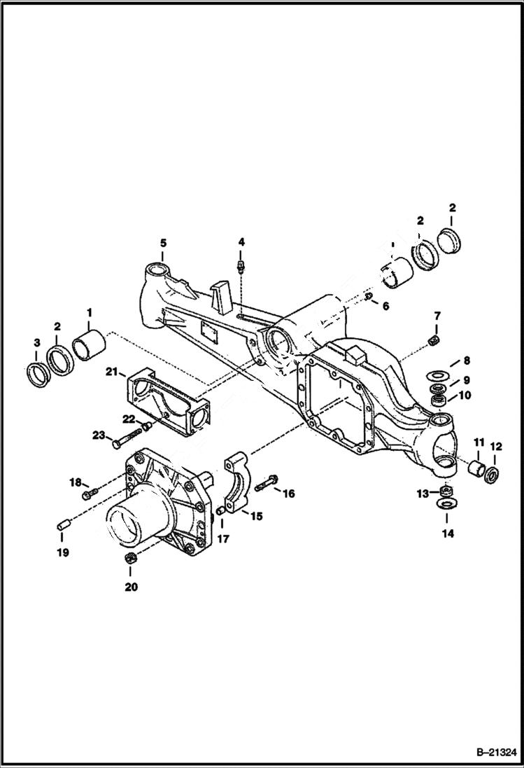 Схема запчастей Bobcat BL575 - FRONT AXLE AXLES