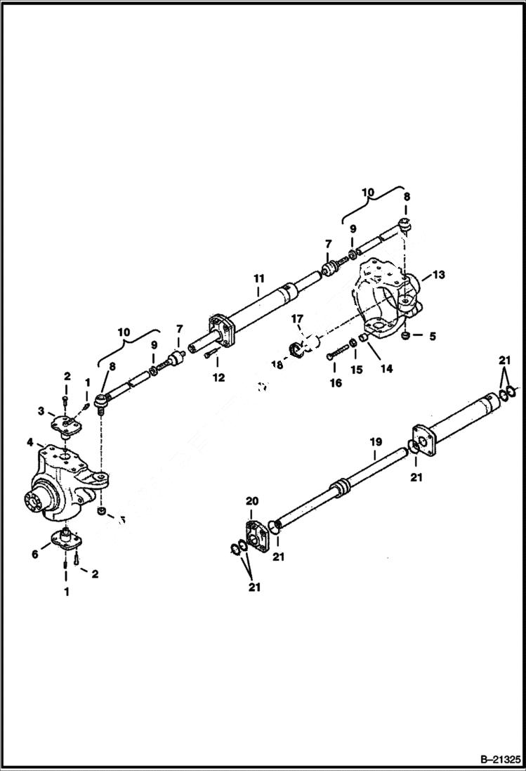 Схема запчастей Bobcat BL575 - FRONT AXLE AXLES