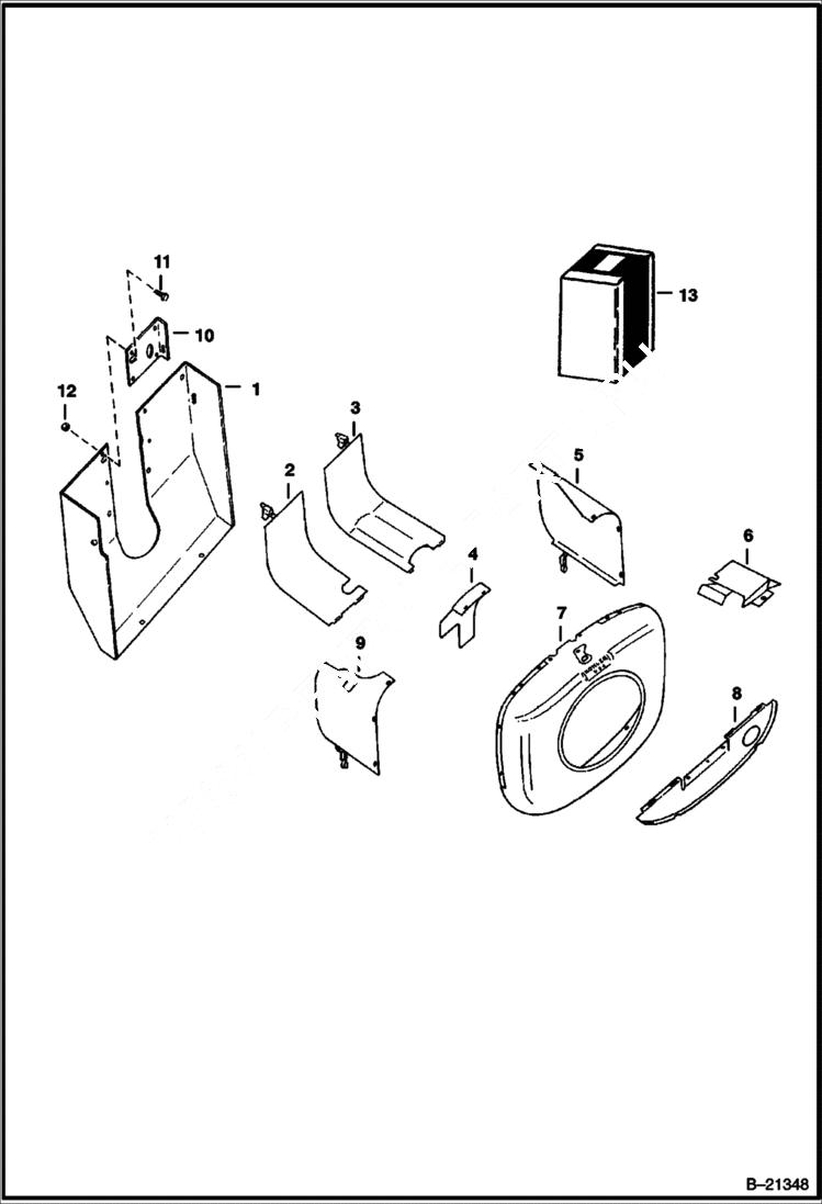 Схема запчастей Bobcat 500s - SHROUDING POWER UNIT