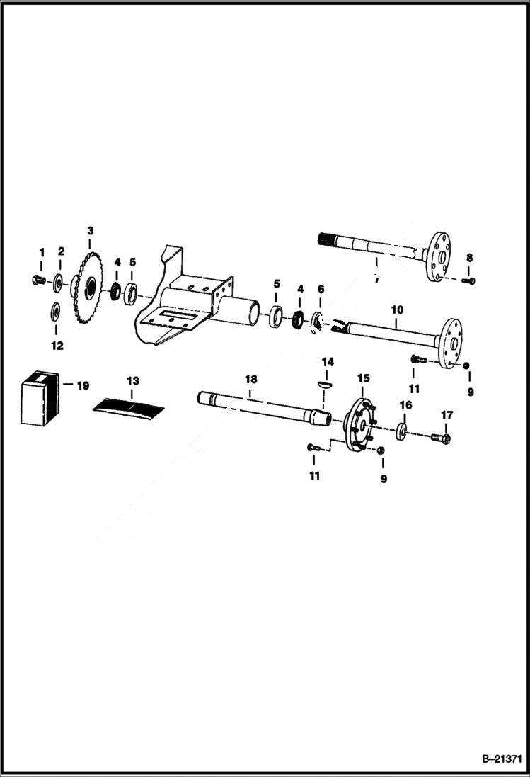 Схема запчастей Bobcat 500s - AXLE DRIVE TRAIN