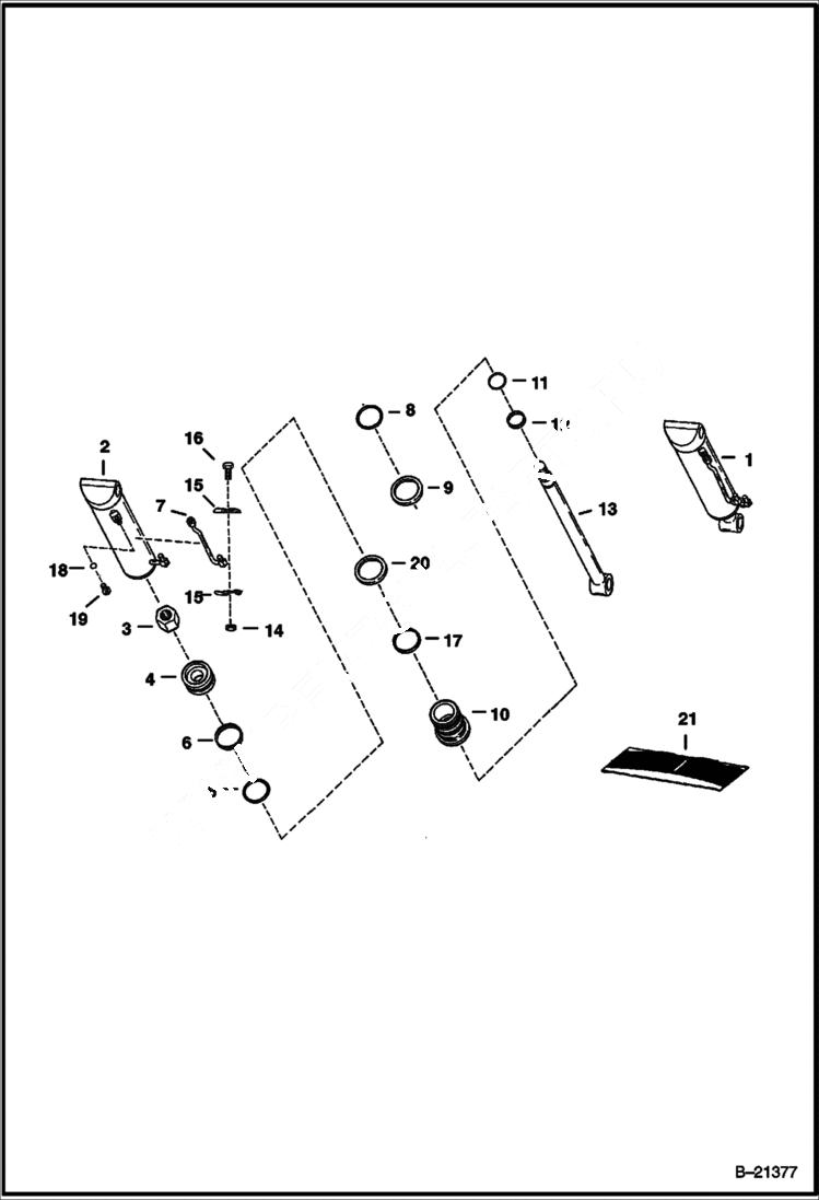 Схема запчастей Bobcat 500s - TILT CYLINDER W/Replaceable Tube HYDRAULIC SYSTEM