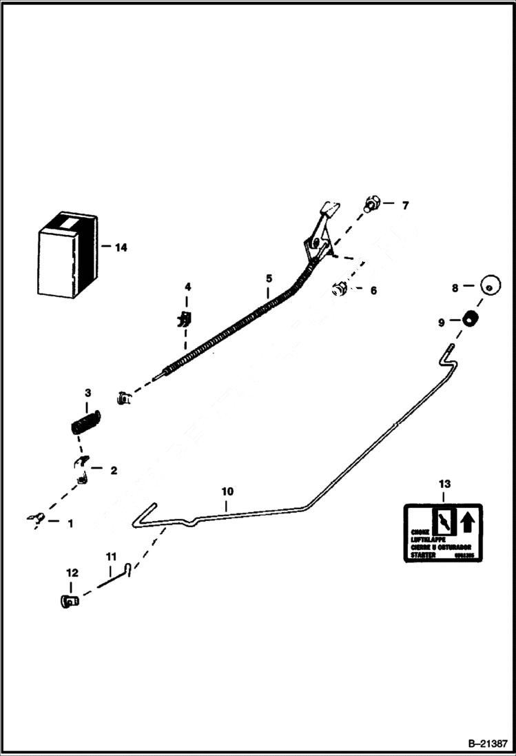Схема запчастей Bobcat 500s - CHOKE POWER UNIT