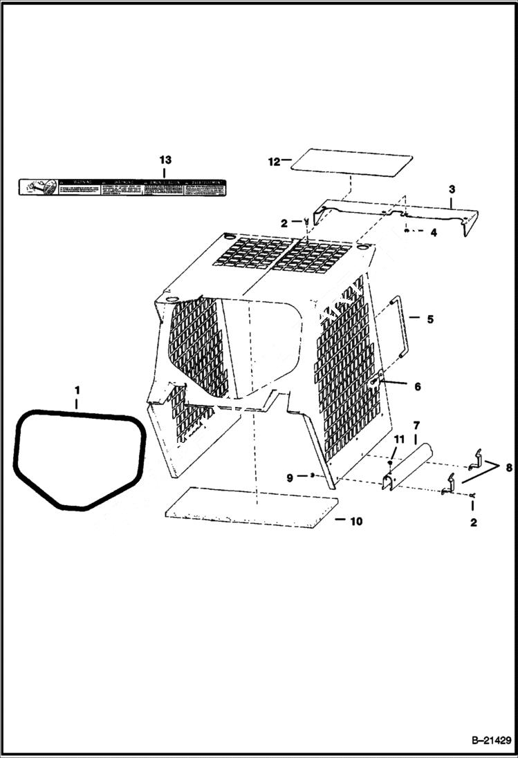 Схема запчастей Bobcat 500s - CAB For European Export Kit ACCESSORIES & OPTIONS