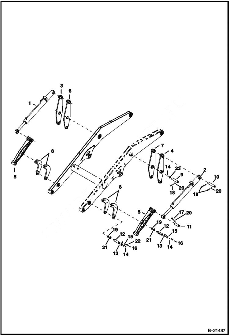 Схема запчастей Bobcat BL470 - LIFT ARM & ATTACHING PARTS (BL470) 5705 11011 & Below (BL475) 5719 11002 & Below MAIN FRAME