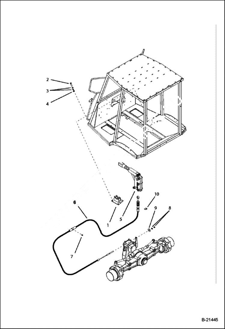 Схема запчастей Bobcat BL575 - HAND BRAKE CONTROLS
