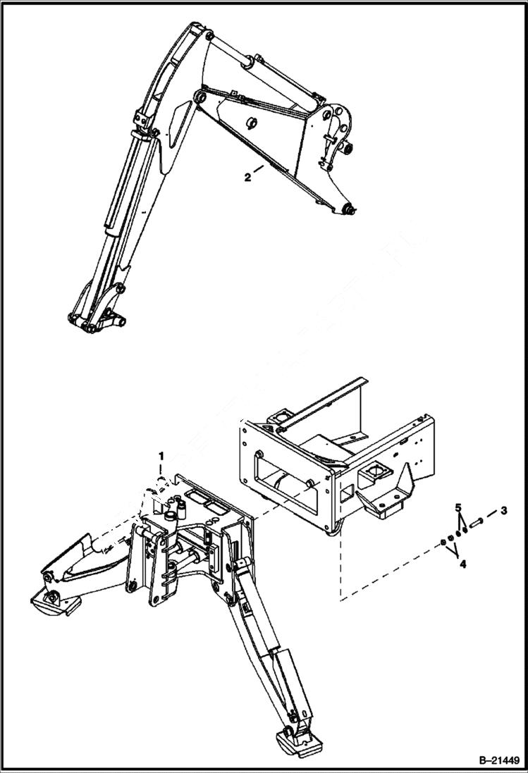 Схема запчастей Bobcat BL575 - WORK GROUP Center Mount WORK EQUIPMENT
