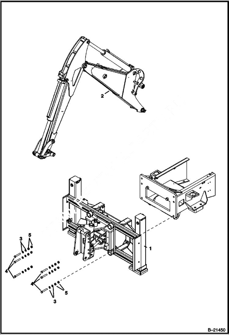 Схема запчастей Bobcat BL575 - WORK GROUP Side Shift Backhoe WORK EQUIPMENT