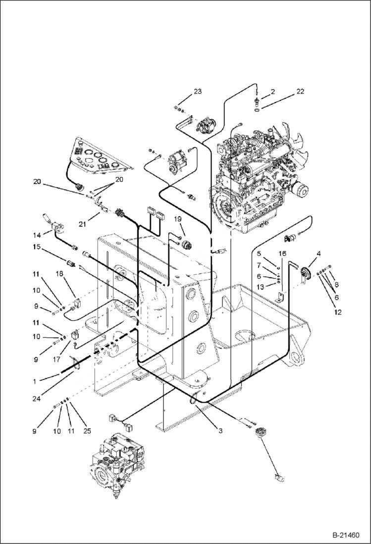 Схема запчастей Bobcat BL575 - ELECTRICAL ELECTRICAL SYSTEM