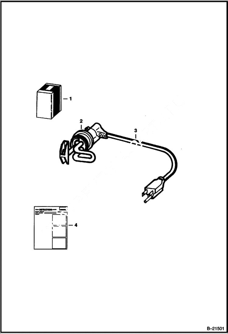 Схема запчастей Bobcat V518 - BLOCK HEATER ACCESSORIES & OPTIONS