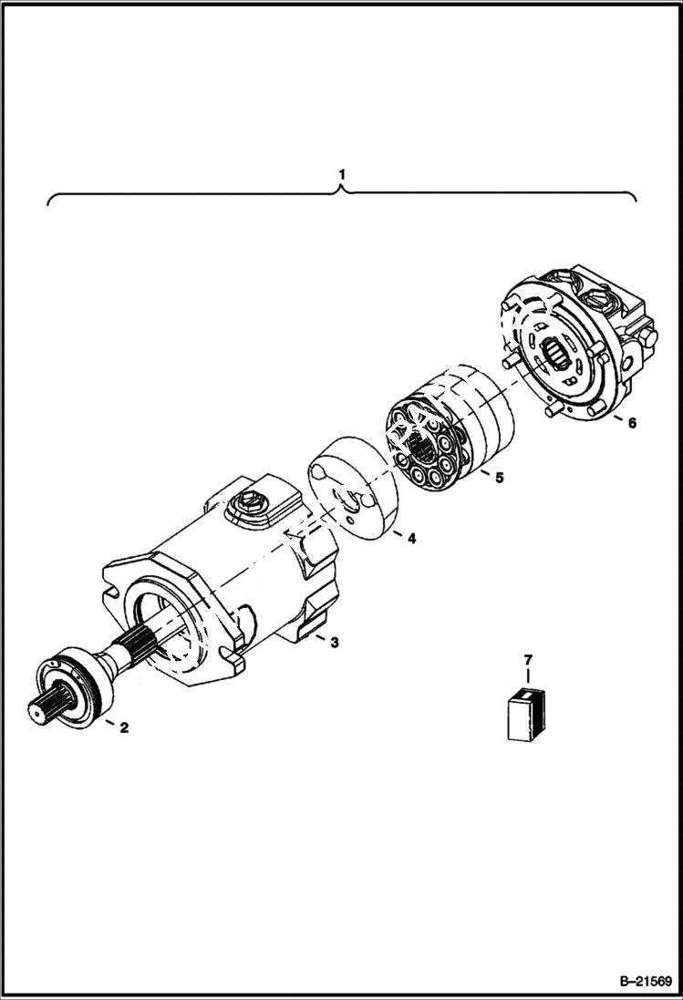 Схема запчастей Bobcat 5600 - DRIVE MOTOR DRIVE TRAIN