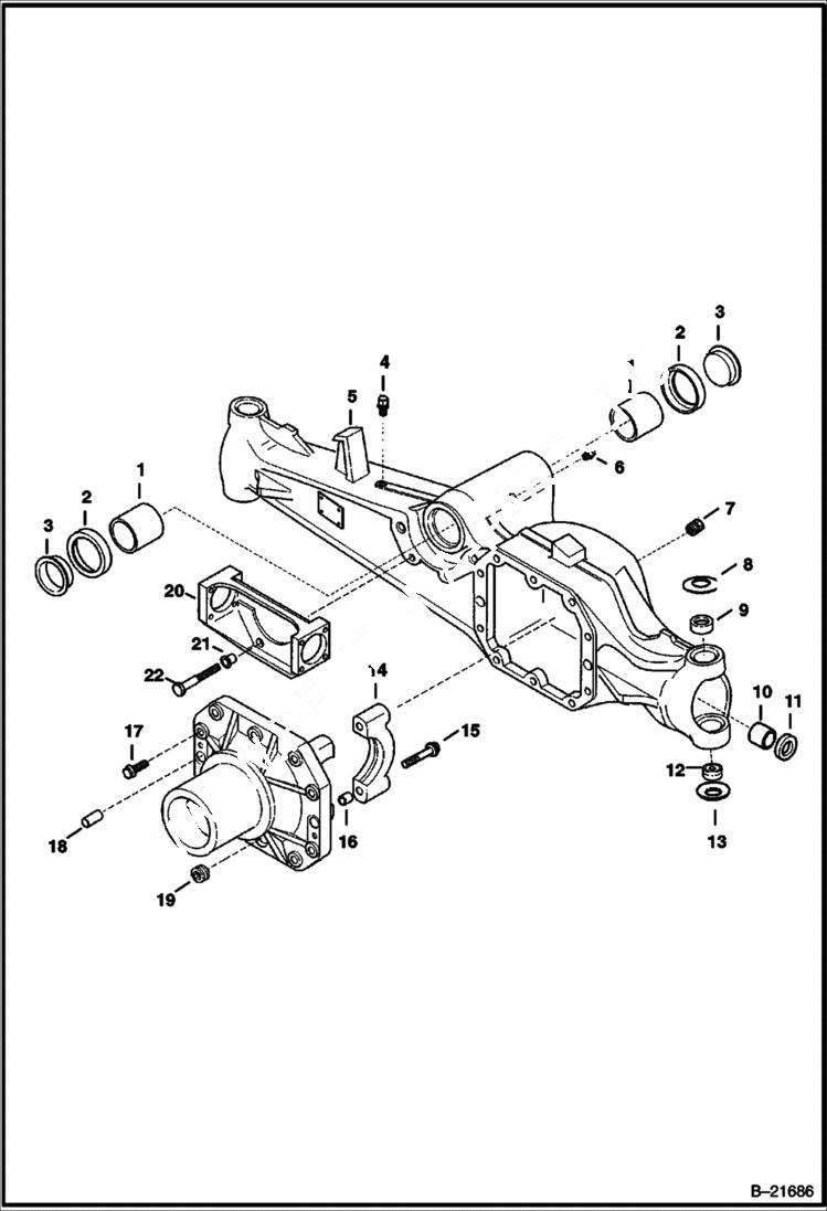 Схема запчастей Bobcat BL470 - FRONT AXLE AXLES