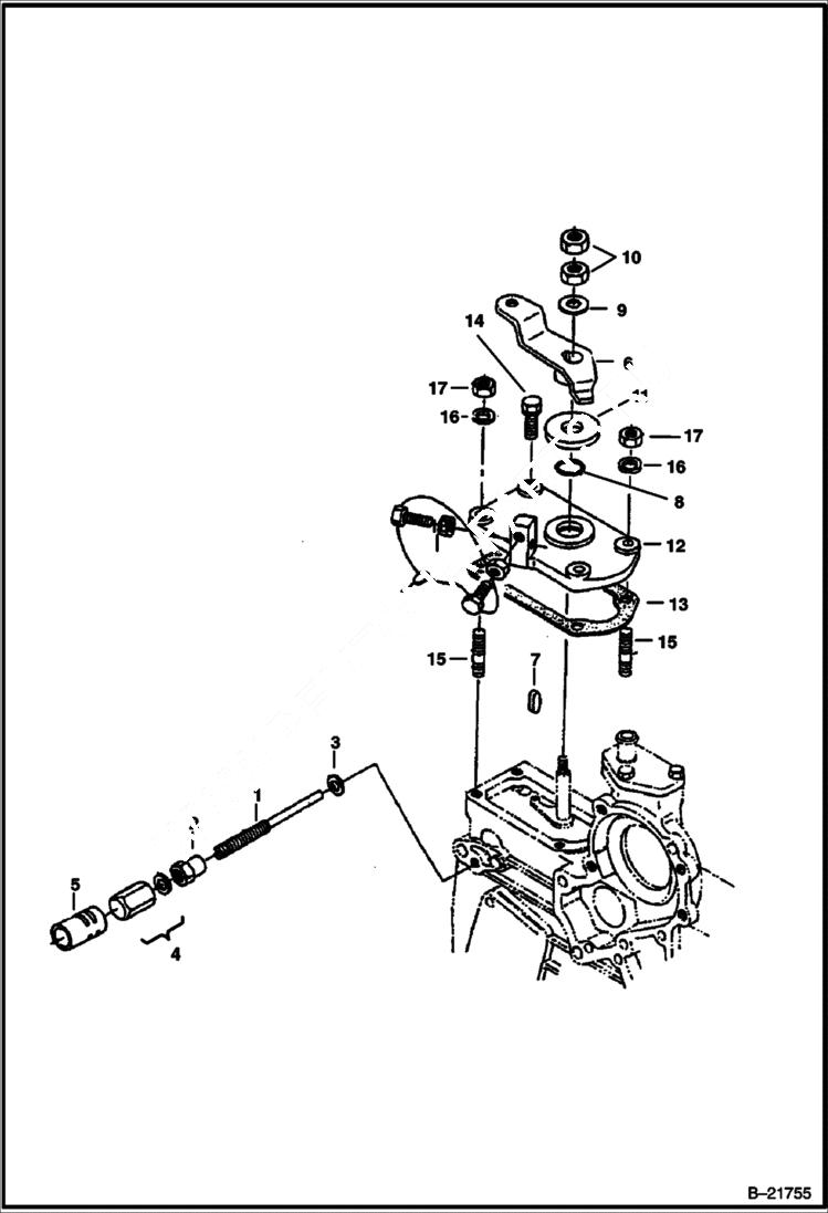 Схема запчастей Bobcat BL470 - SPEED CONTROL PLATE Kubota - V2003T POWER UNIT