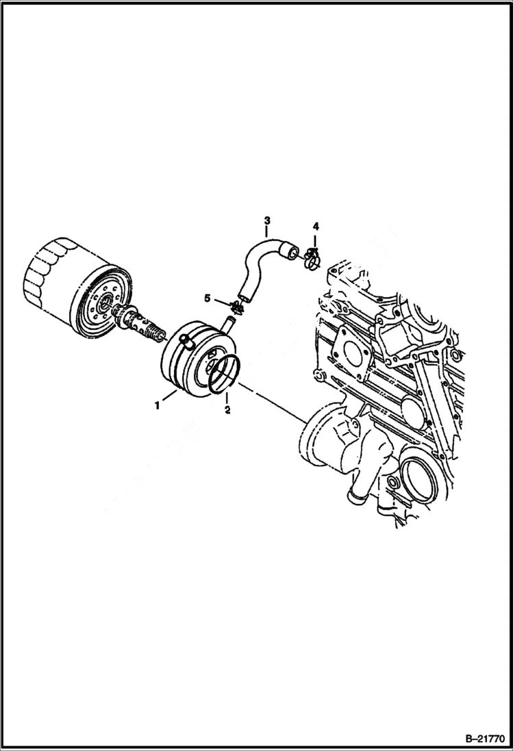 Схема запчастей Bobcat BL470 - OIL COOLER POWER UNIT
