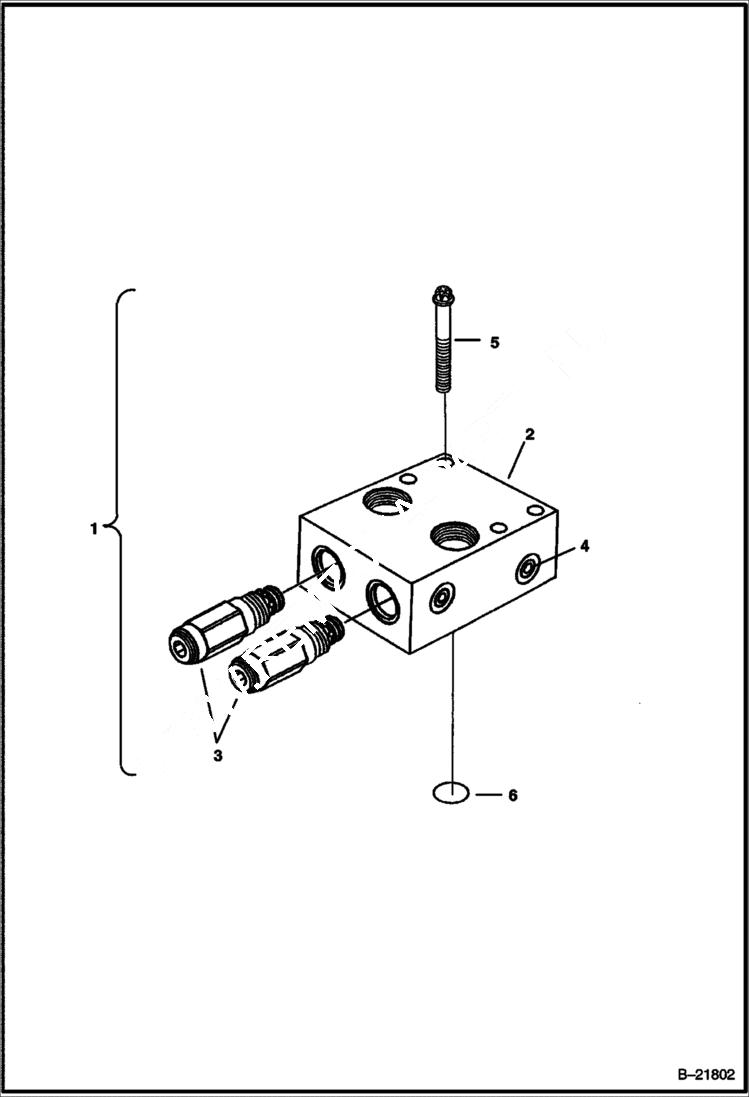 Схема запчастей Bobcat GRAPPLES - ROTATING GRAPPLE (Relief Valve Block Assy) (Model 30) (Model 40) Экскаваторы