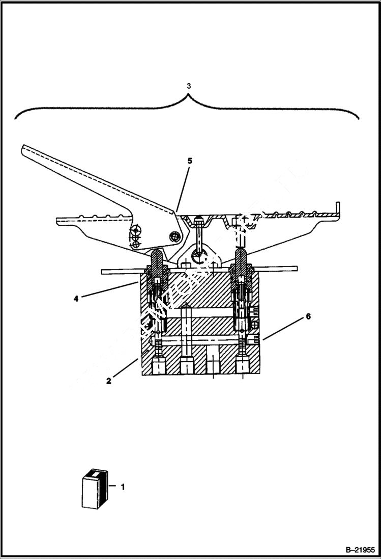 Схема запчастей Bobcat B200 - HYDRAULIC REMOTE Plug HYDRAULIC SYSTEM