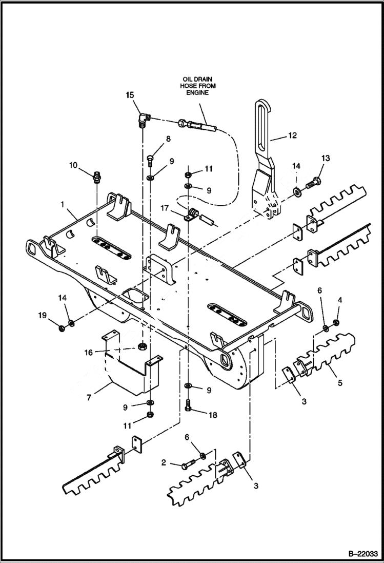 Схема запчастей Bobcat BCT13 - MAIN FRAME MAIN FRAME