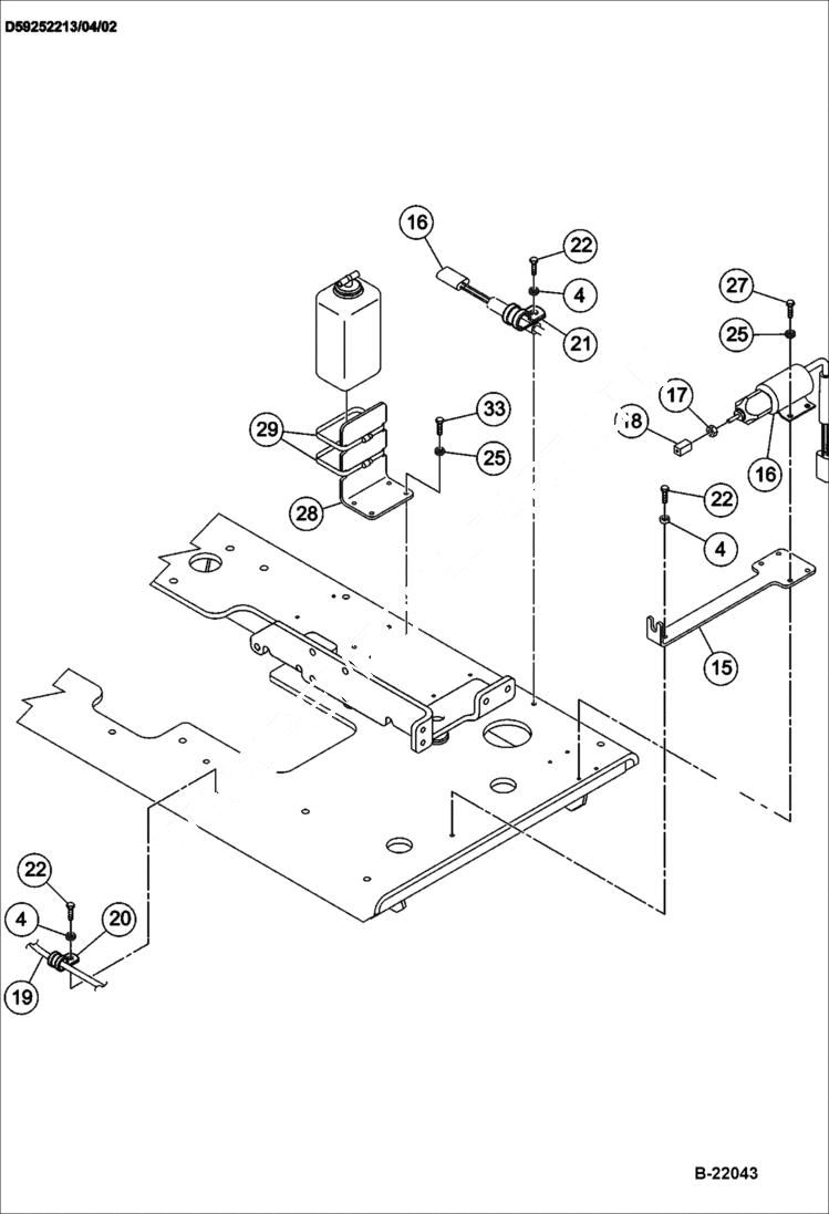 Схема запчастей Bobcat BCT13 - ENGINE POWER UNIT