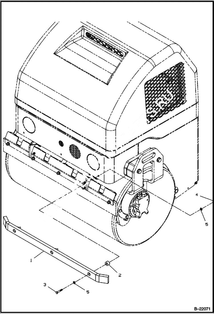 Схема запчастей Bobcat BCA14 - FRONT BUMPER OPTIONAL MAIN FRAME