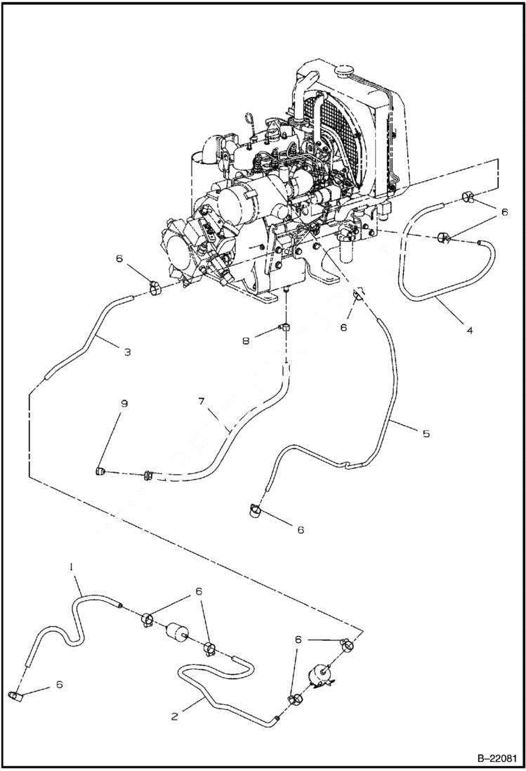 Схема запчастей Bobcat BCA14 - FUEL SYSTEM POWER UNIT