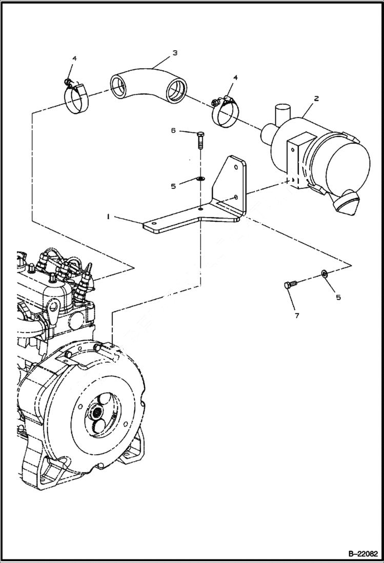 Схема запчастей Bobcat BCA14 - AIR CLEANER POWER UNIT