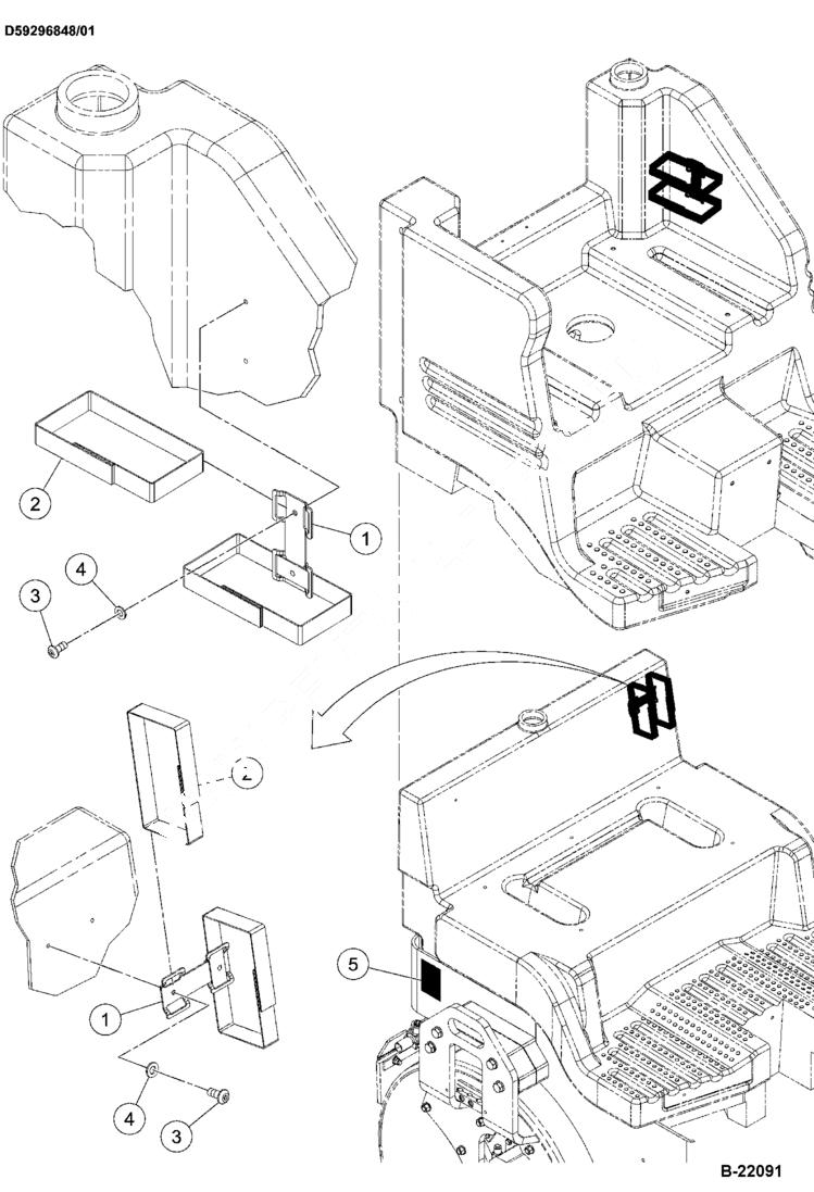 Схема запчастей Bobcat BCA14 - FIRST AID KIT (Optional) CONSOLE