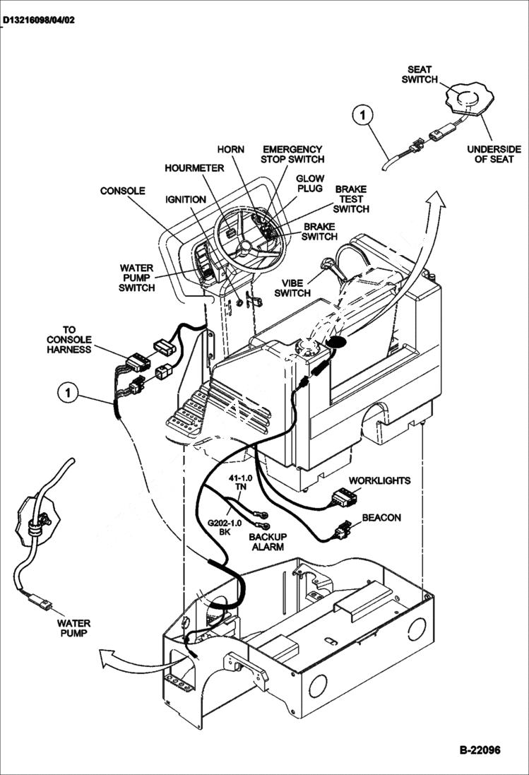 Схема запчастей Bobcat BCA14 - WIRE HARNESS ELECTRICAL SYSTEM