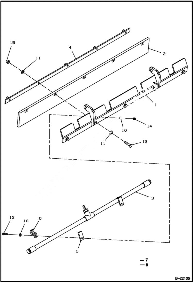 Схема запчастей Bobcat BCA14 - SCRAPER ASSEMBLY WATER SYSTEM