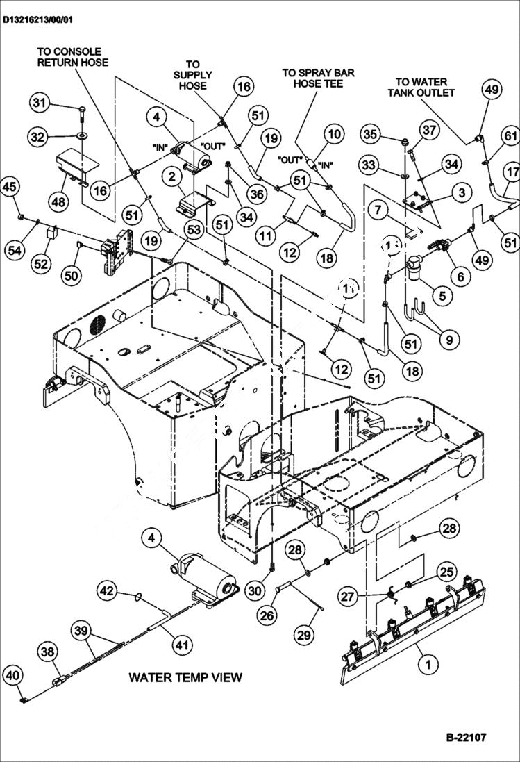 Схема запчастей Bobcat BCA14 - PRESSURIZED WATER SYSTEM (Optional) WATER SYSTEM