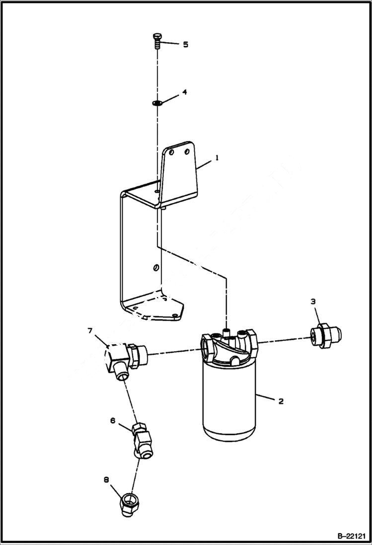 Схема запчастей Bobcat BCA14 - HYDRAULIC FILTER ASSEMBLY HYDRAULIC SYSTEM