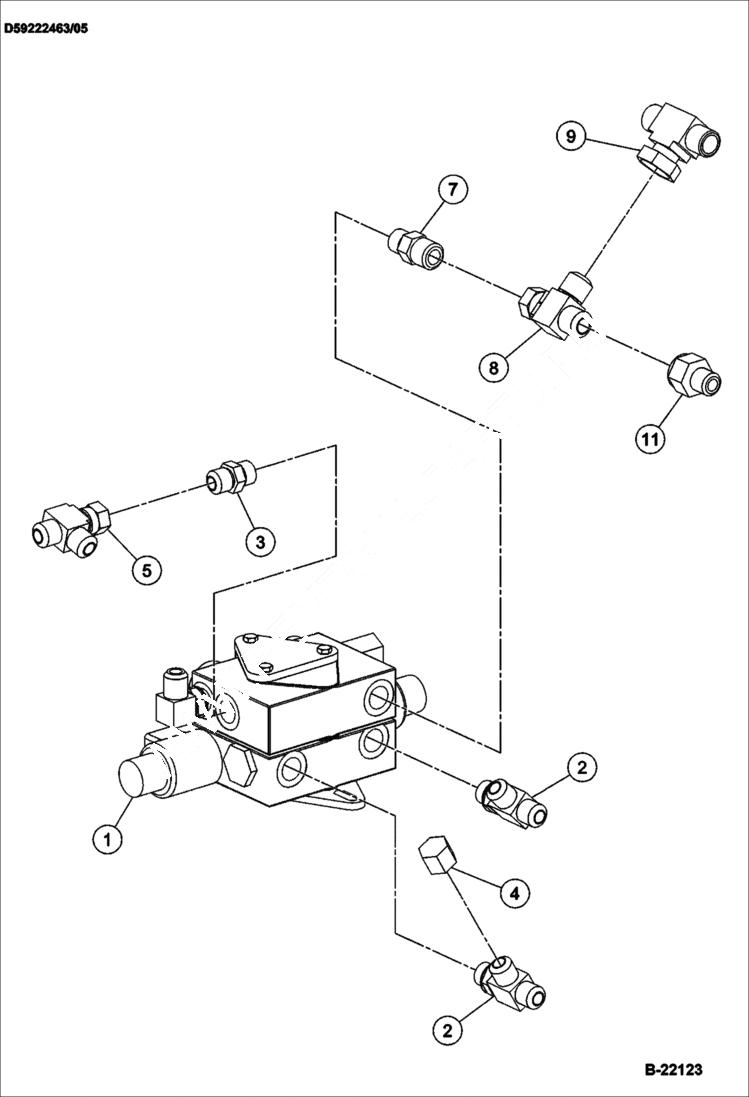 Схема запчастей Bobcat BCA14 - VIBRATION VALVE ASSEMBLY HYDRAULIC SYSTEM