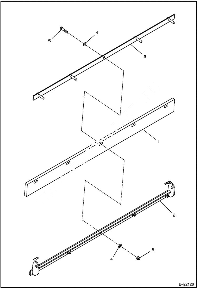 Схема запчастей Bobcat BCA14 - FRONT INSIDE SCRAPER ASSEMBLY HYDRAULIC SYSTEM