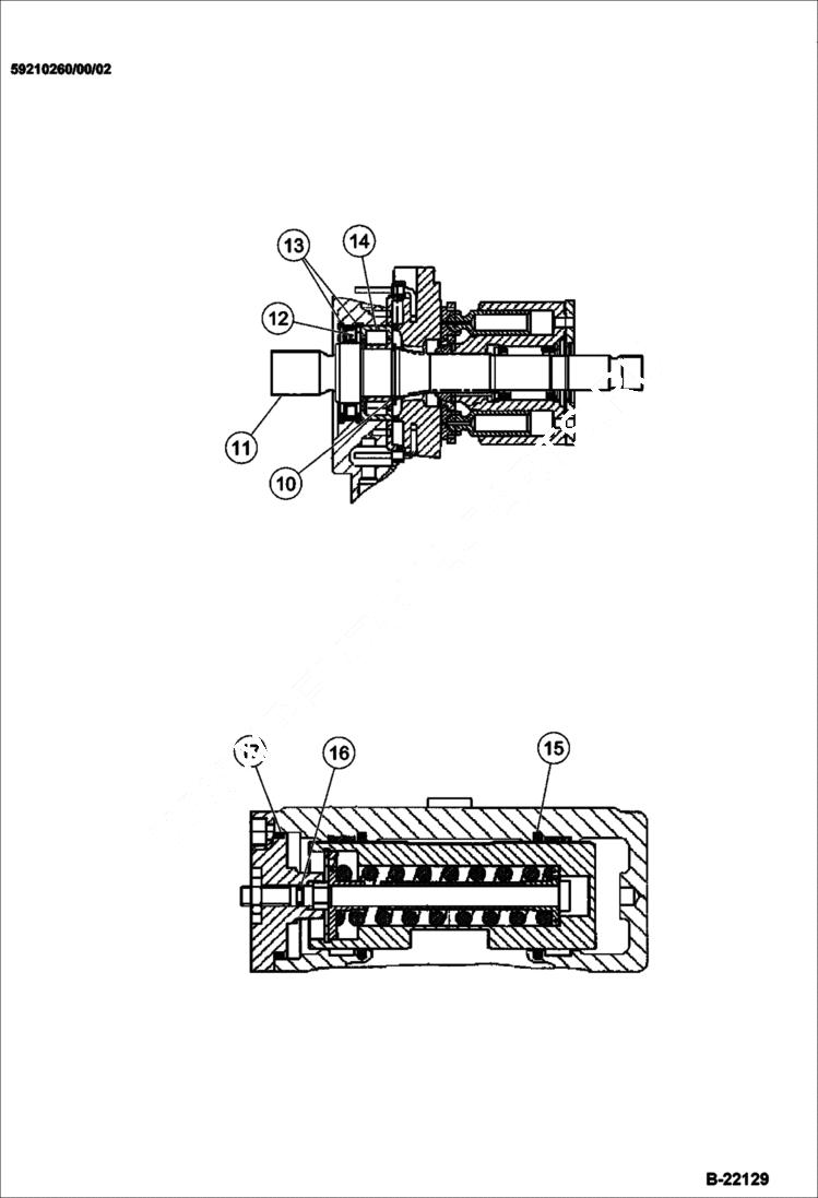 Схема запчастей Bobcat BCA14 - PROPULSION PUMP (Internal Breakdown) POWER UNIT