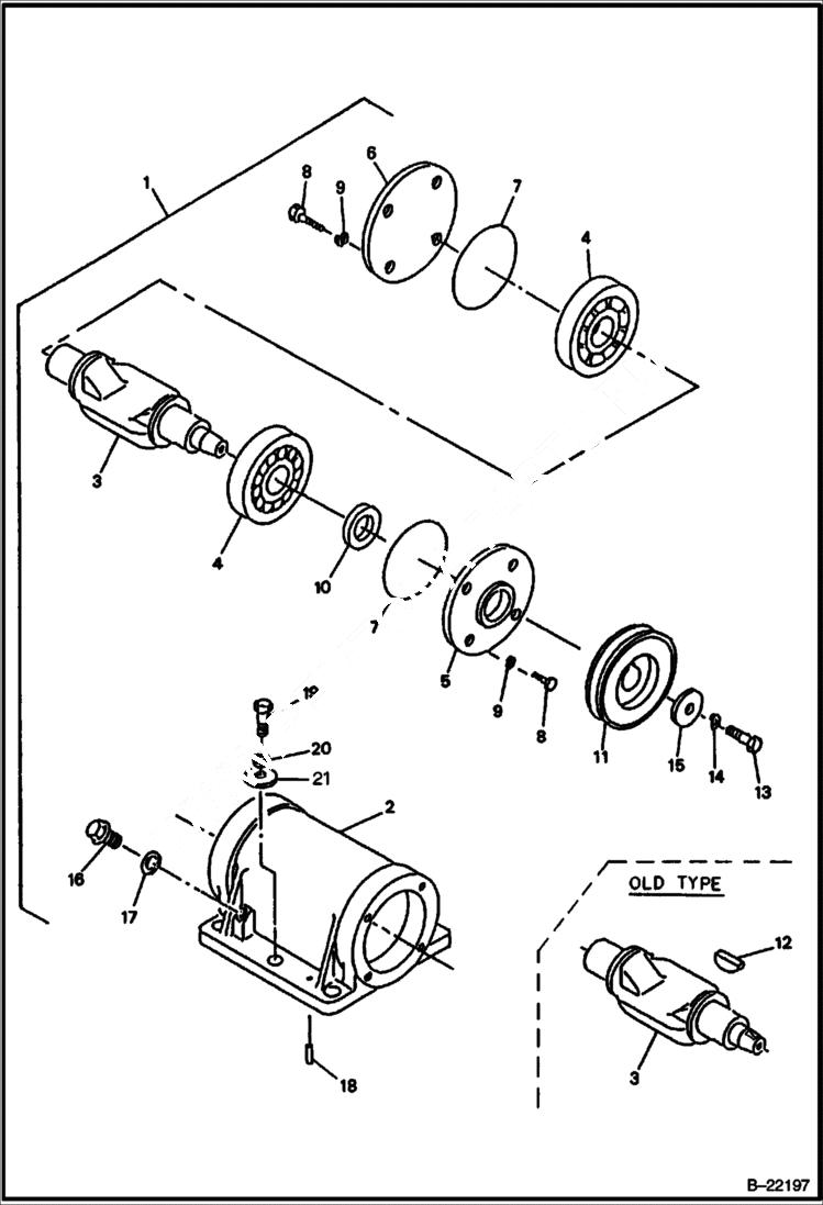 Схема запчастей Bobcat VIBRATORY PLATE COMPACTOR - VIBRATION ASSEMBLY MAIN FRAME