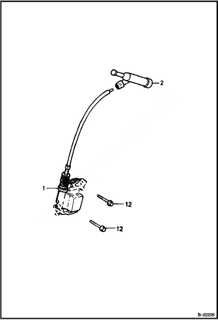 Схема запчастей Bobcat VIBRATORY PLATE COMPACTOR - HONDA ENGINE (Ignition Coil) (S/N OB6041 & Above) POWER UNIT